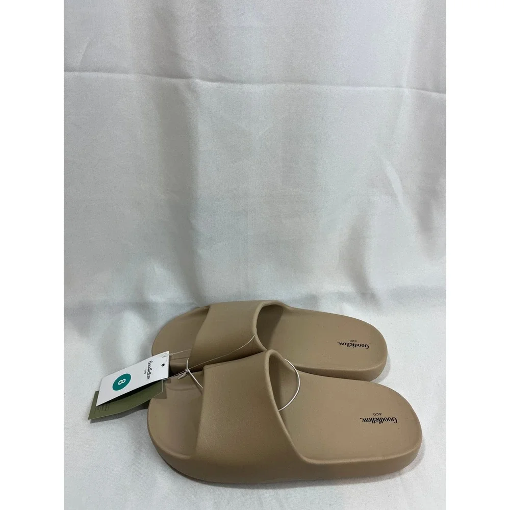 Goodfellow & Co Mens Tan‎ Beige Foam Slide Sandals Size 8 NEW